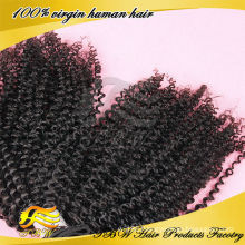 Direct factory shedding free Wholesale human remy hair afro kinky curly clip in hair extensions